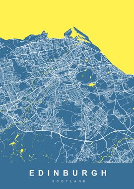 EDINBURGH Map SCOTLAND UK