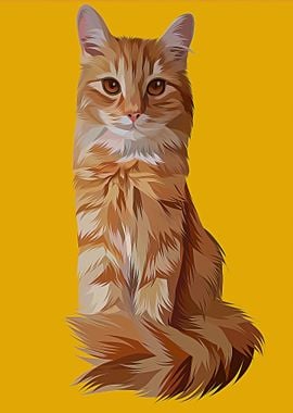 Colorful Art Cat Pet