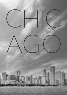 CHICAGO Skyline and Text