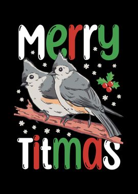 Merry Titmas Funny Bird