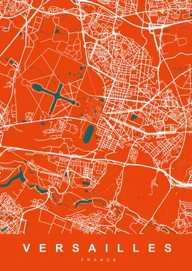 VERSAILLES City Map FRANCE