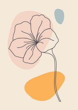 Abstract Floral Line Art