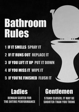 Funny Bathroom Rules