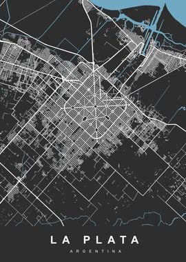 LA PLATA Map ARGENTINA