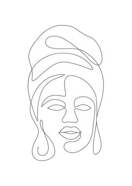 Abstract Woman face art