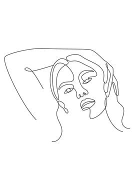 Abstract Woman line art