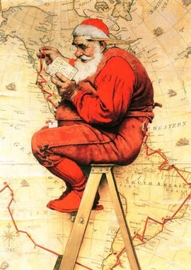 Santa planning his trip