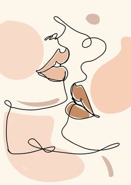 Couples Modern Line Art