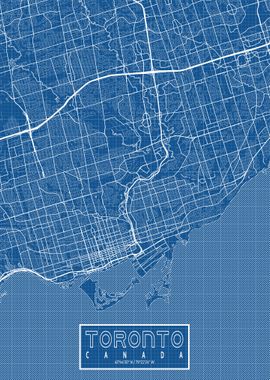 Toronto City Map Blueprint