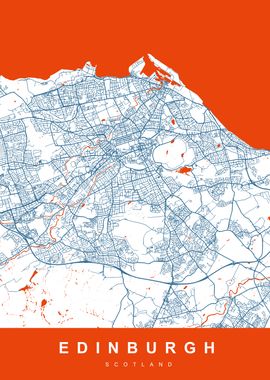 EDINBURGH Map SCOTLAND UK