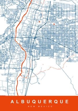 ALBUQUERQUE Map NEW MEXICO