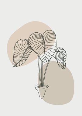 Modern Tropical leaves art