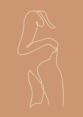 Woman pose line art