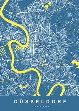 DUSSELDORF Map GERMANY