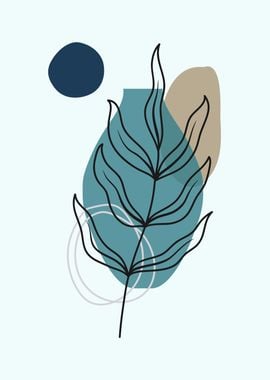 Botanical floral line art