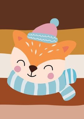 Cute Winter Fox