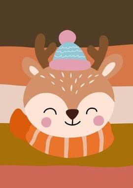 Cute Winter Deer