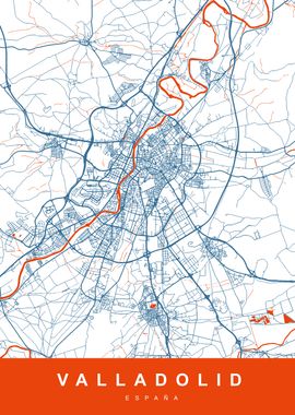 VALLADOLID Map SPAIN 