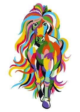 Colorful Horse Animal