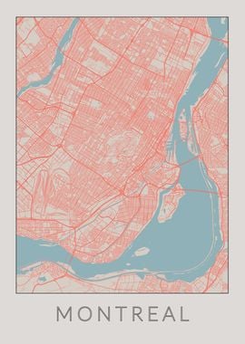 Montreal Vintage Map