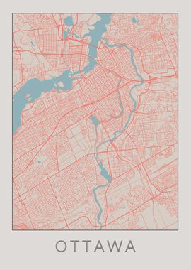 Ottawa Vintage Map