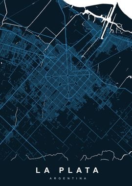 LA PLATA Map ARGENTINA