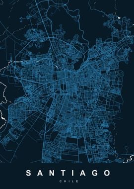 SANTIAGO Map CHILE