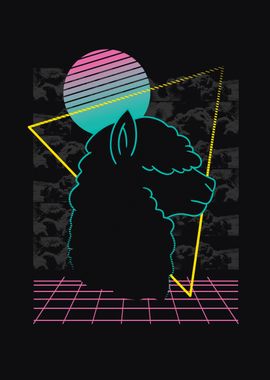 Vaporwave alpaca