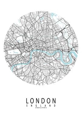 London City Map Circle