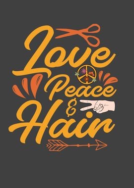 Lady Gift Love Peace Hair