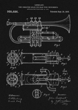 Vintage Trumpet Patent