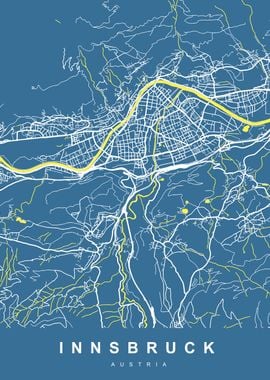 INNSBRUCK Map AUSTRIA