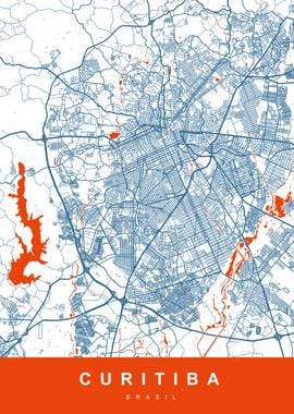 CURITIBA Map BRASIL