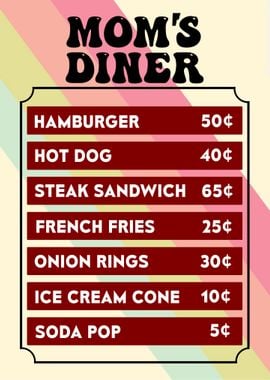 MOMS DINER RETRO HOT DOG