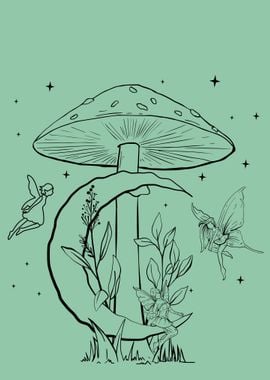 Fairycore Moon Mushroom