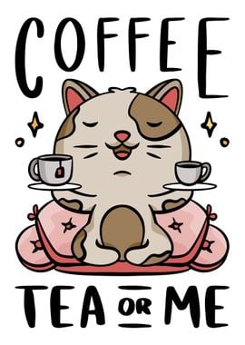 Funny Coffee Tee Cat