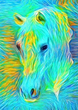 Horse Colorful Art