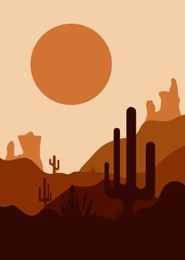 Abstract desert landscape