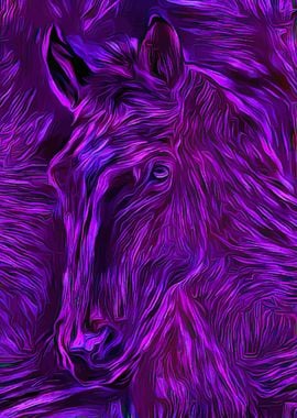 Horse Violet Art