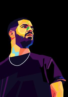 drake colorful art wpap