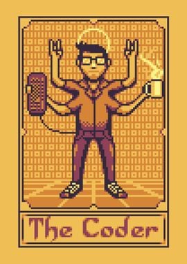 The coder pixel art