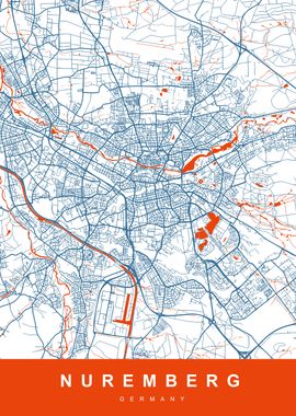 NUREMBERG Map GERMANY