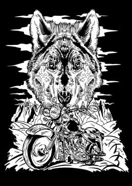 Wolf Animal Motorbike