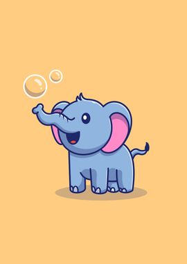 Cute Elephant Playing