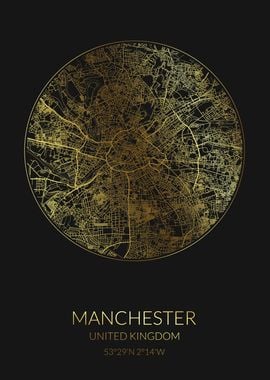 Manchester Black Gold Map