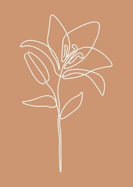 Botanical Floral line art