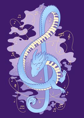 Music Note with Dragon