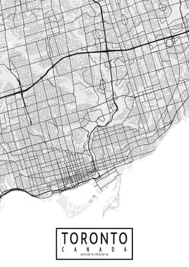 Toronto City Map Light