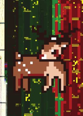 Cute Pixel Art Deer