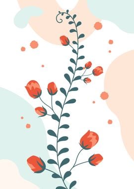 Botanial abstract floral 